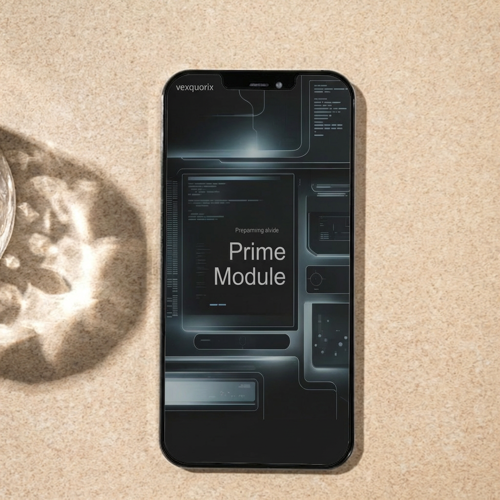 Smartphone with on a textured surface