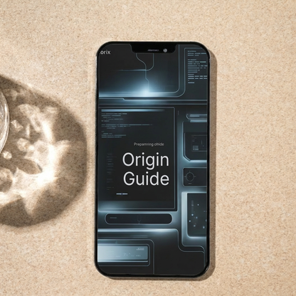 Smartphone with on a textured surface