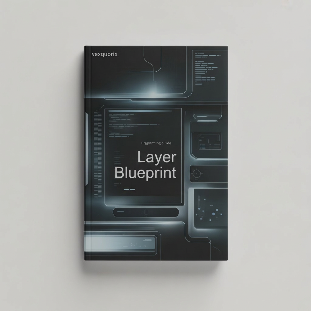 Book titled 'Mode Blueprint' by vexquorix on a light gray background