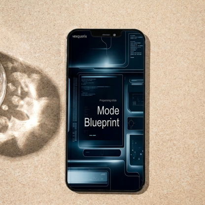 Smartphone with on a textured surface